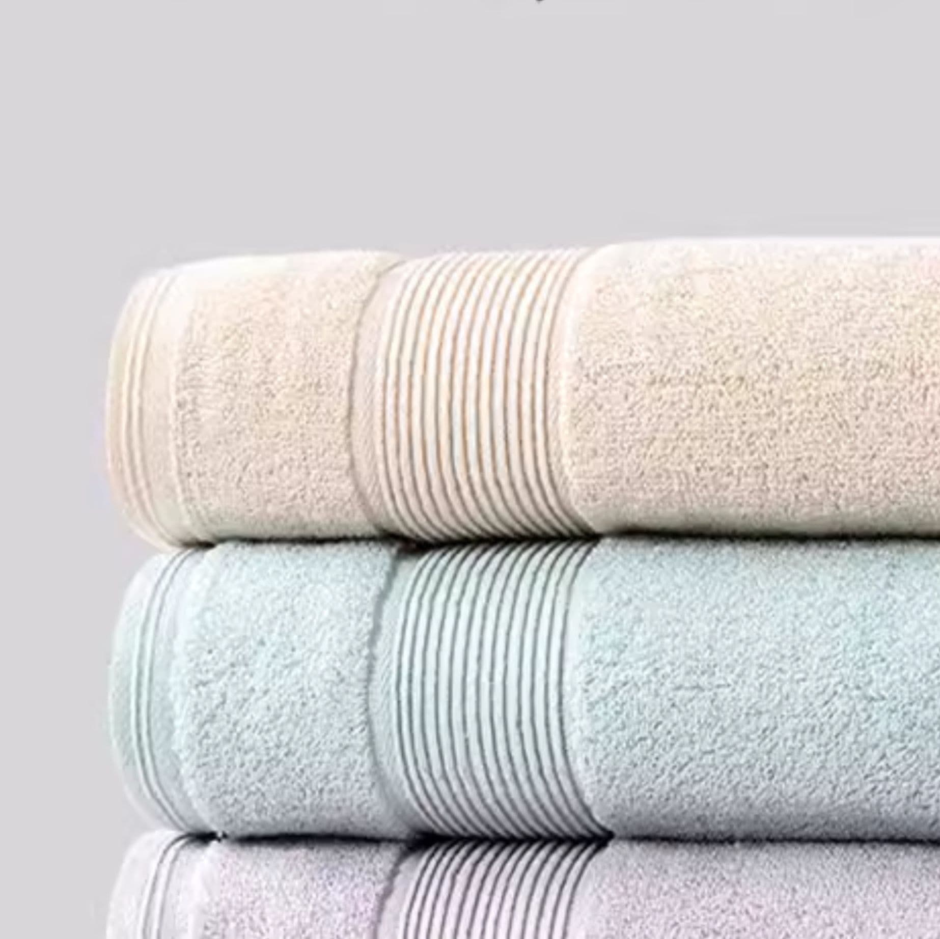 小さめバスタオル 綿100％ 吸水速乾 薄手 軽量 100×50cm フェイスタオルより大きめ 家庭用・業務用