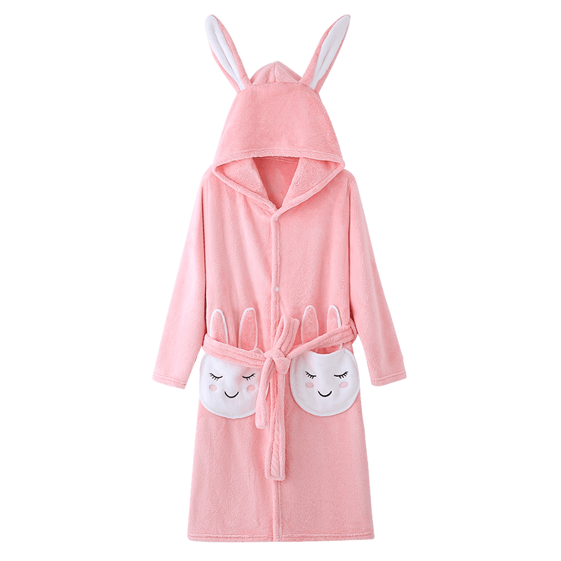 キッズ バスローブ 女の子 男の子 フード付き パジャマ 冬用 長袖 吸水 もこもこ ルームウェア パンダ クマ うさぎ 睡眠ガウン