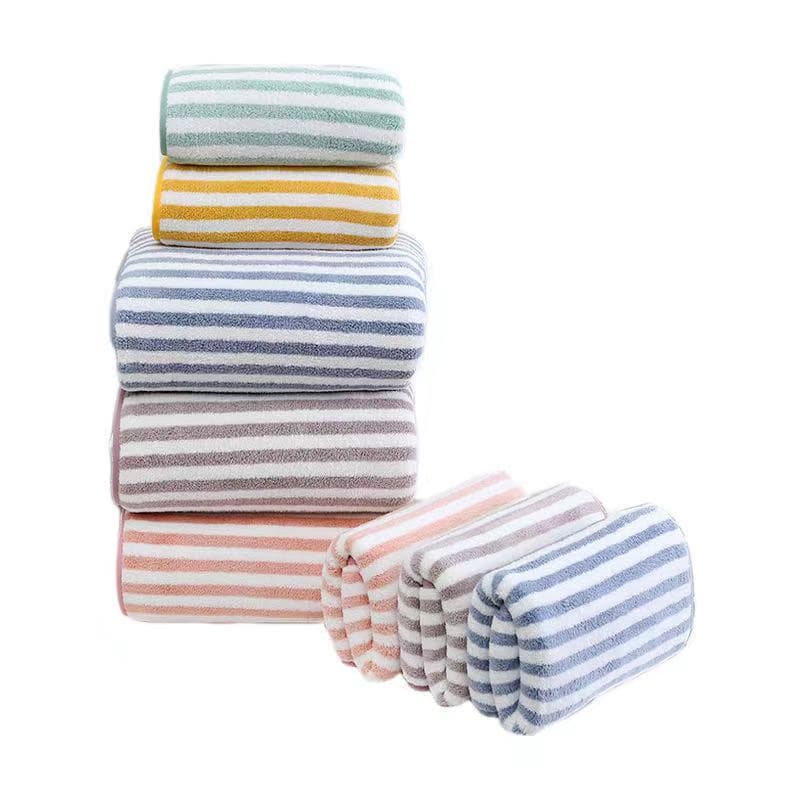 バスタオル フェイスタオル 3枚セット 吸水速乾 柔らか コットン コーラルフリース 毛羽落ちしにくい 家庭用 カップル用