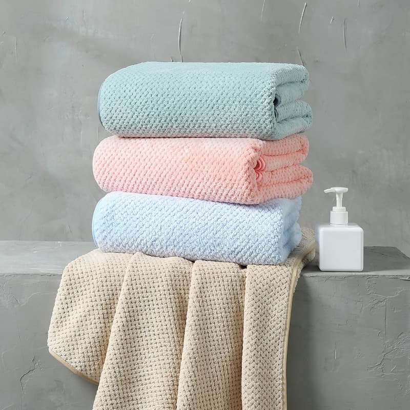 パイナップル織り 大判バスタオル 90×170cm 速乾・軽量・やわらか素材