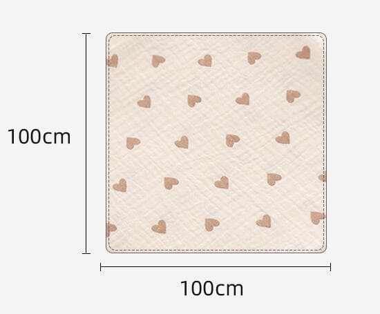 ベビー おくるみタオル 綿100% ガーゼ素材 吸水速乾 毛布兼用 100×100cm 出産祝い