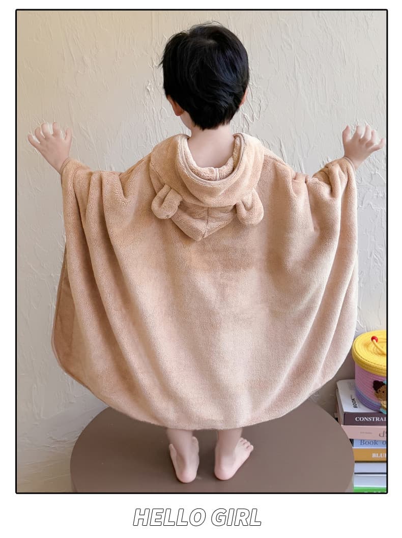 バスタオル キッズ用 冬用 厚手 フランネル 女の子 男の子 ポンチョ風 フード付き 耳付き アニマルデザイン ルームウェア 80〜130cm