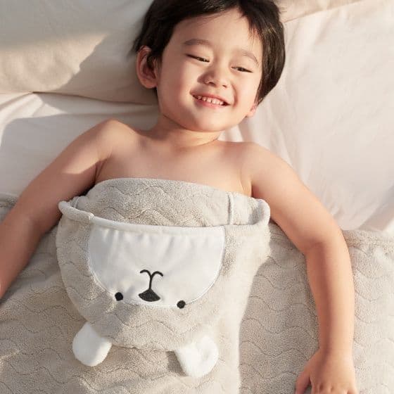 フード付き ベビーバスタオル マント型 吸水速乾 子供用 バスローブ 速乾性 夏用