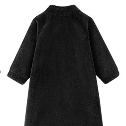 バスタオル キッズ用 冬用 厚手 フランネル 男の子 カーディガン風 ロング丈 ルームウェア 90〜130cm