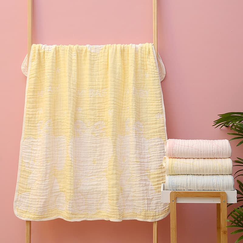バスタオル ガーゼ おくるみ風 110×110cm 吸水速乾 コットン100% 柔らかい肌触り 2色展開