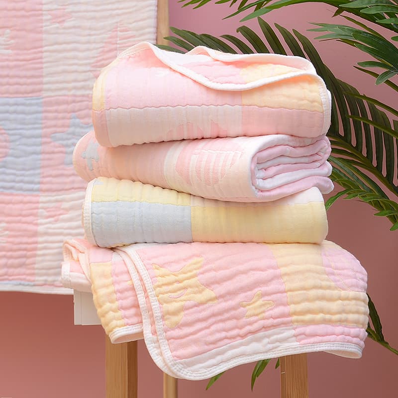 バスタオル ガーゼ おくるみ風 110×110cm 吸水速乾 コットン100% 柔らかい肌触り 3色展開