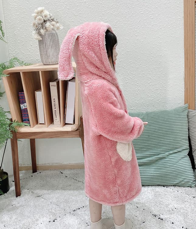 キッズ バスローブ ワンピース型 フード付き 綿100% 吸水速乾 子供用 部屋着 パジャマ 90〜130cm